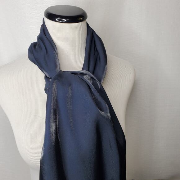 Navy Blue Shimmering Wrap 19 x 72" - Picture 2 of 4